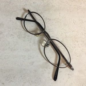 NWT Hudson Charcoal gray oval metal eyeglasses new old stock